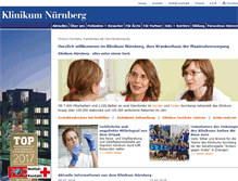 Tablet Screenshot of klinikum-nuernberg.de